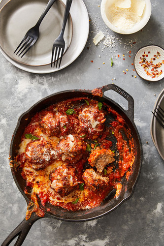 Cheesy Meatball Skillet