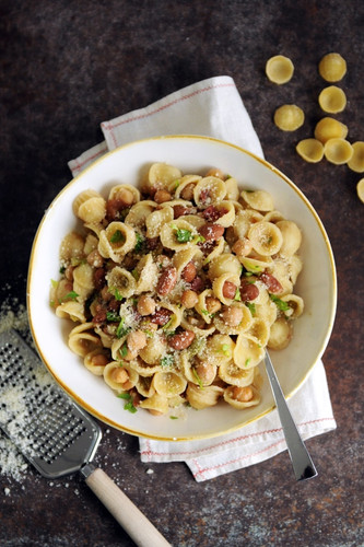Orecchiette with Beans & Pancetta