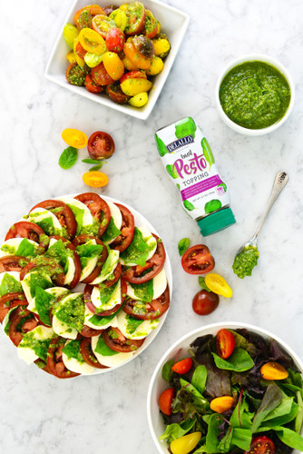 All About DeLallo Squeeze Basil Pesto Topping