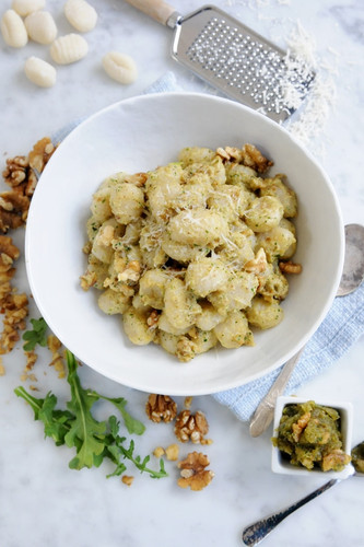 Potato Gnocchi with Walnut Pesto