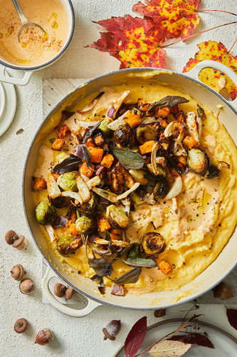 Pumpkin Sage Polenta with Roasted Vegetables Pumpkin Sage Polenta with Roasted Vegetables