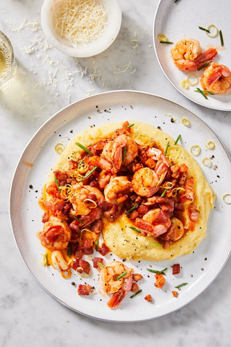 Shrimp and Polenta with Tomato Bruschetta Shrimp and Polenta with Tomato Bruschetta