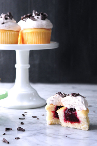 Sour Cherry Vanilla Cupcakes