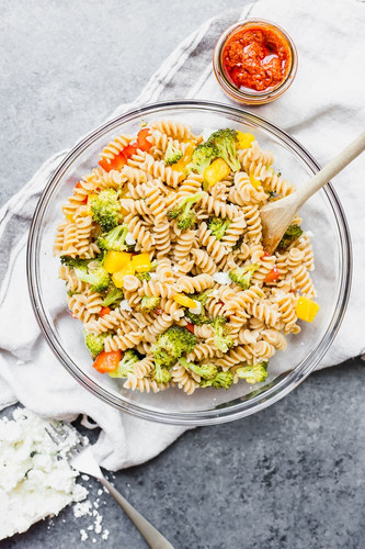 Spicy Vegetarian Pasta Salad