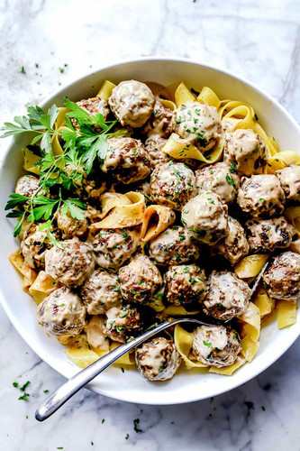 Swedish Meatballs with Pappardelle