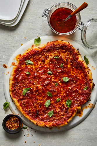 Sweet and Spicy Sopressata Pizza Sweet and Spicy Sopressata Pizza