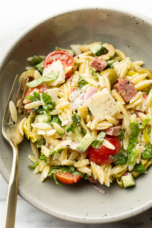 Image of finished Italian Orzo Salad