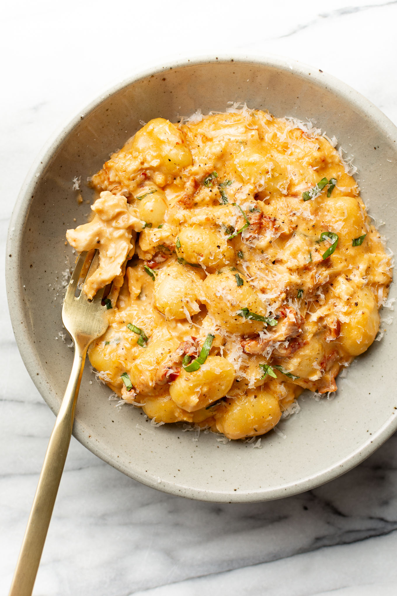 Marry Me Gnocchi served in a bowl.