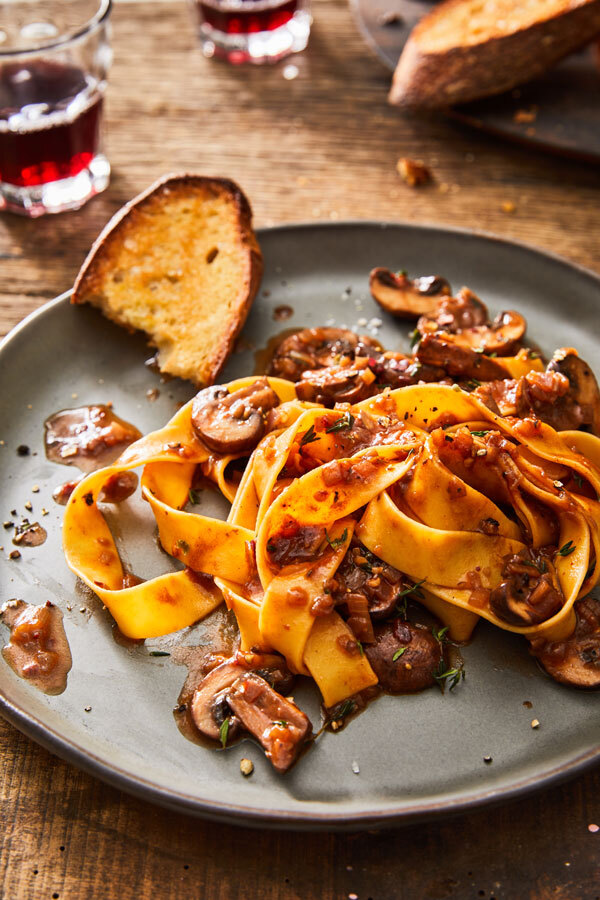 View of  Mushroom Pappardelle