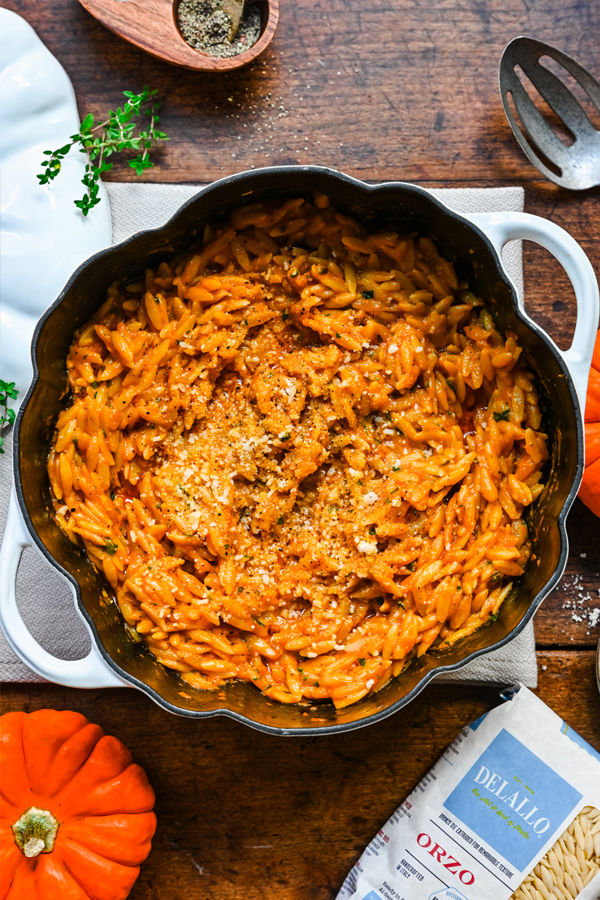 Pumpkin orzo