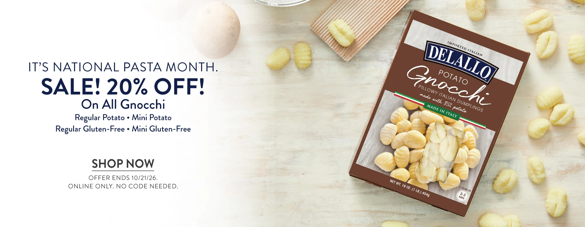 Sale 20% Off Gnocchi