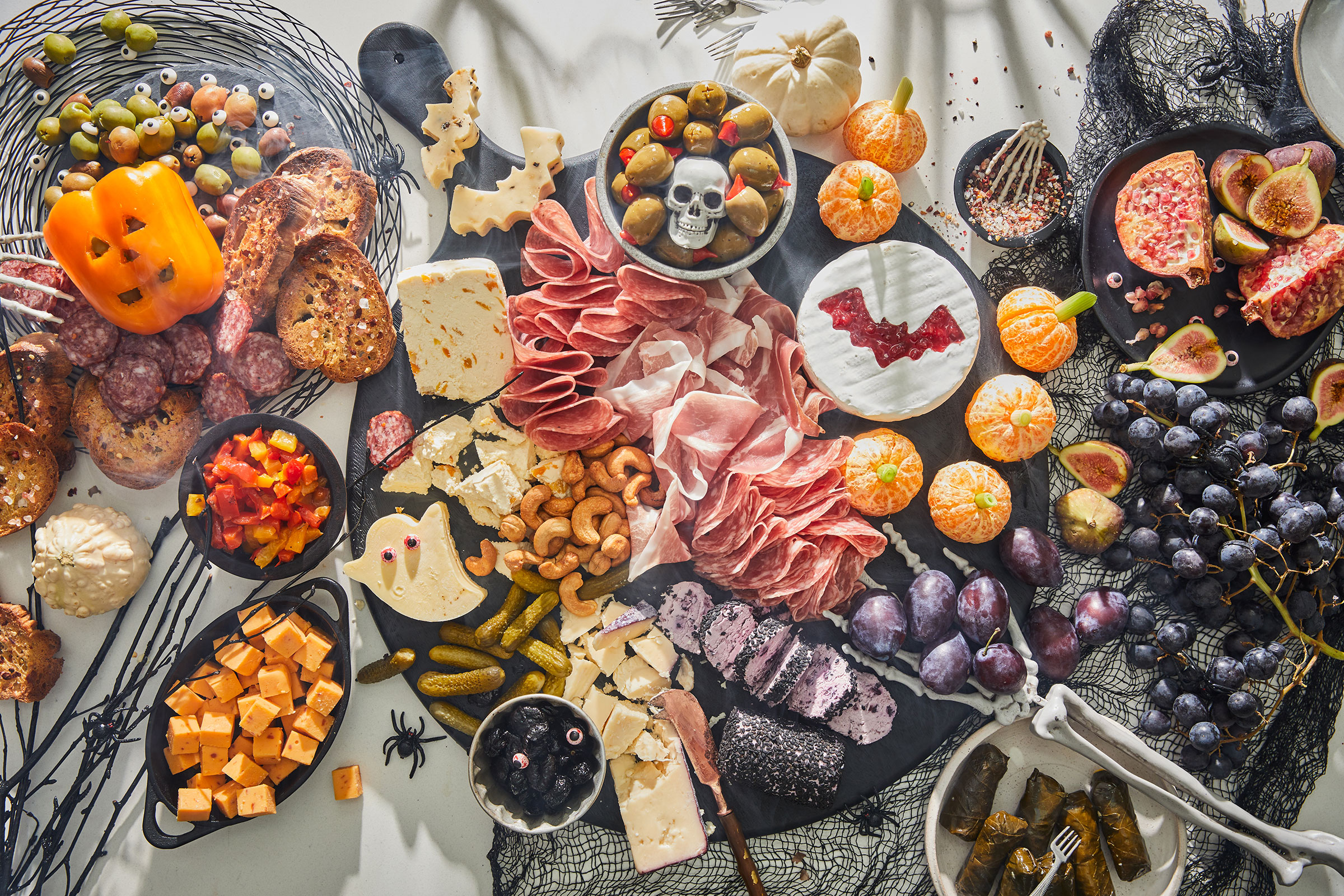 Halloween themed charcuterie board