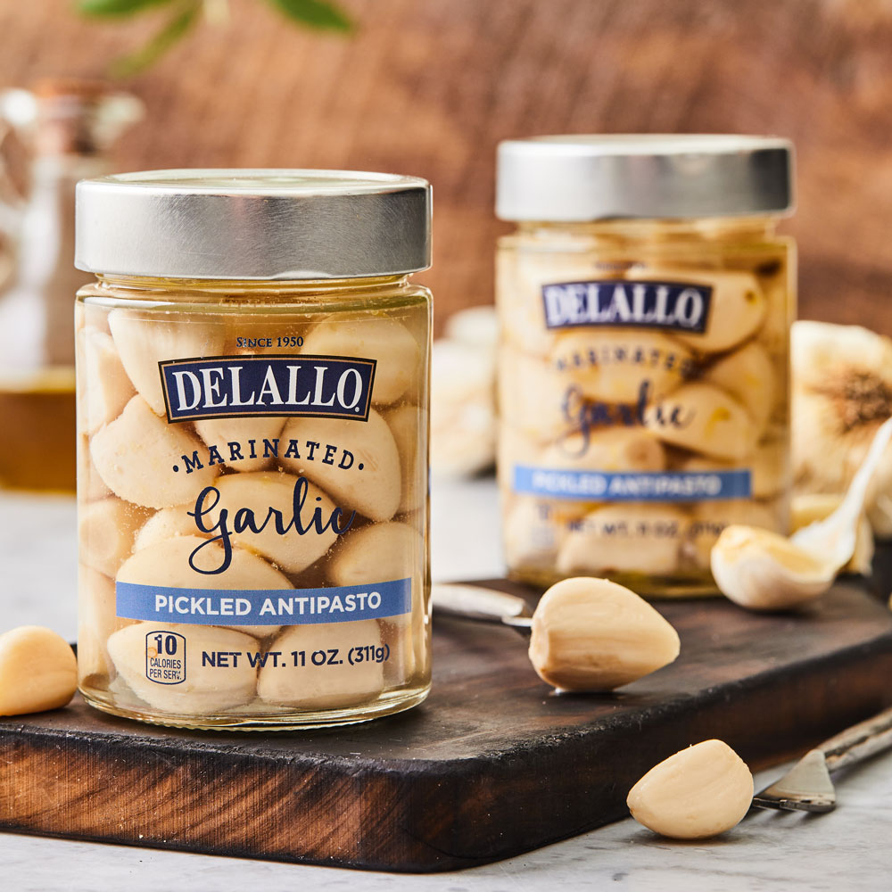 Marinated Pickled Garlic DeLallo
