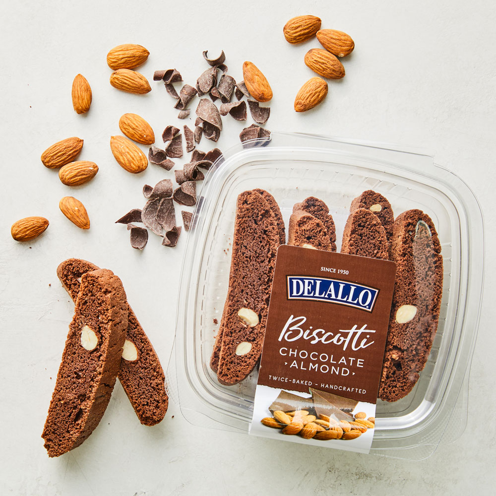 Almond chocolate biscotti
