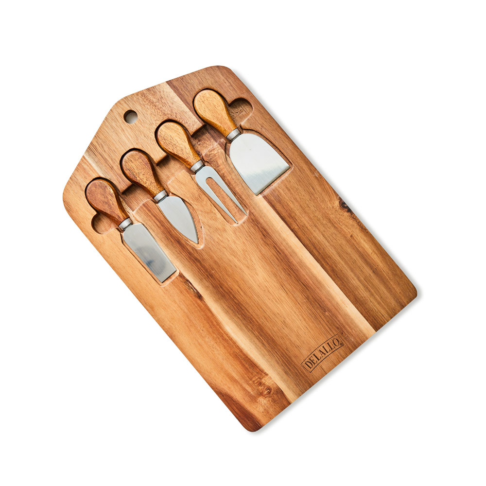 Wood Charcuterie Board Set DeLallo