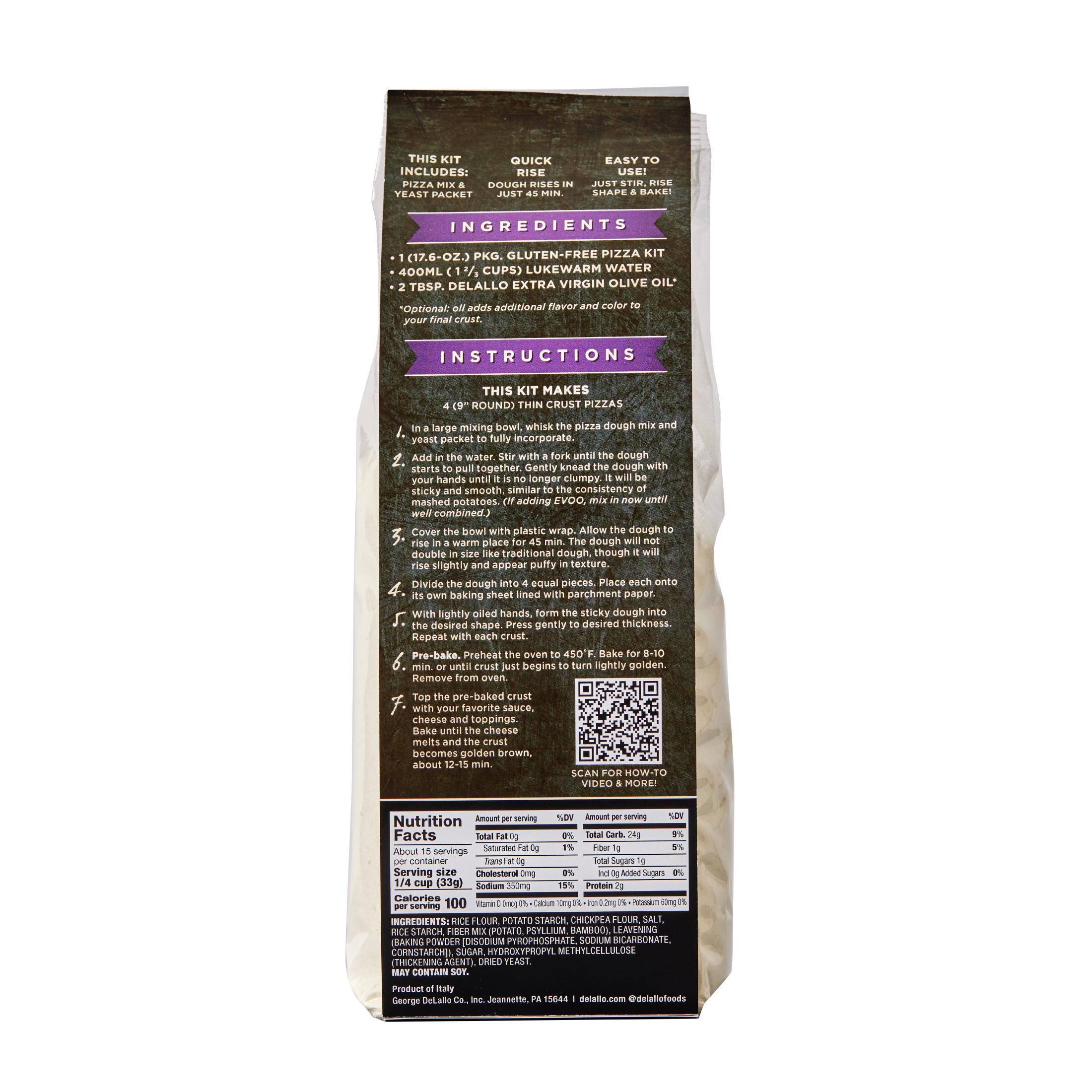 Gluten Free Pizza Dough Mix | DeLallo