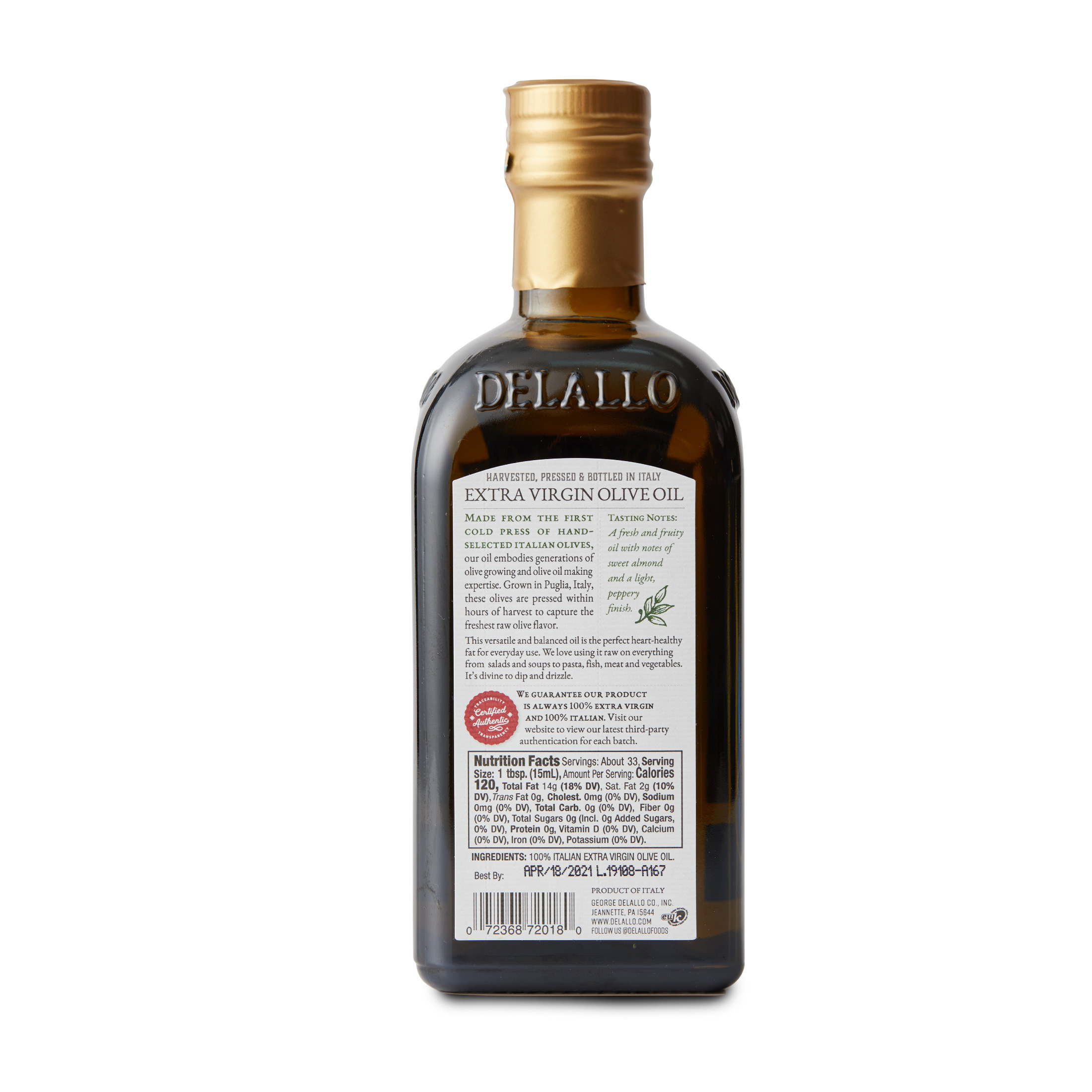 Extra Virgin Olive Oil (16.9 oz.) | DeLallo
