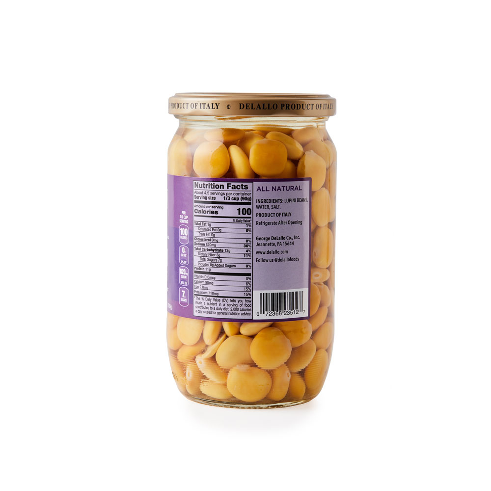 Canned Lupini Beans 25.4 oz. DeLallo