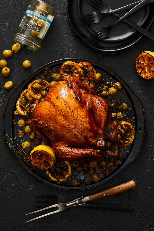 Balsamic Roasted Chicken with Olives, Lemon and Thyme - DeLallo