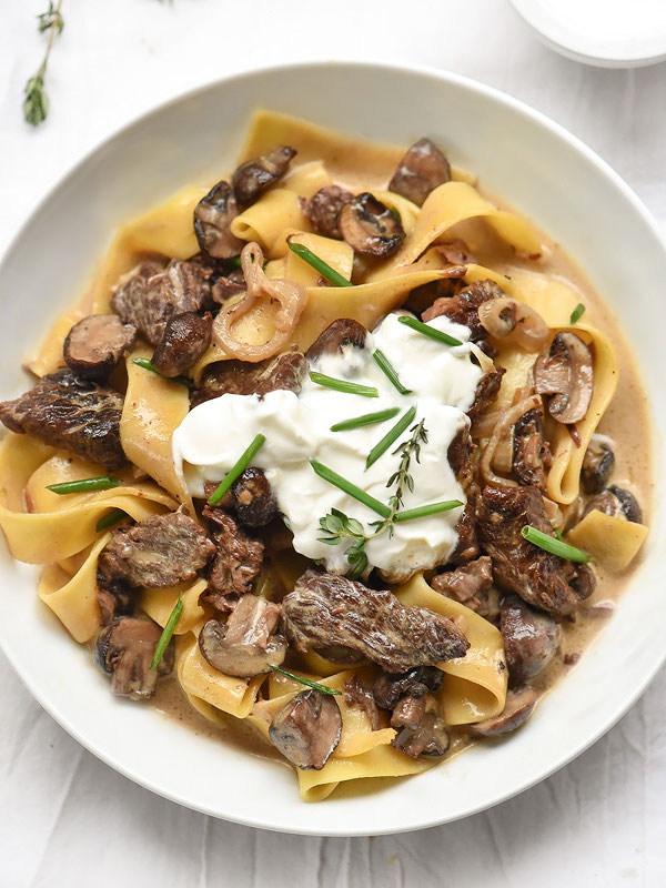 Mushroom and outlet beef stroganoff
