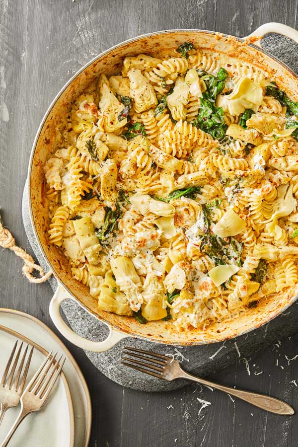 Best Spinach and Artichoke Pasta Bake - DeLallo