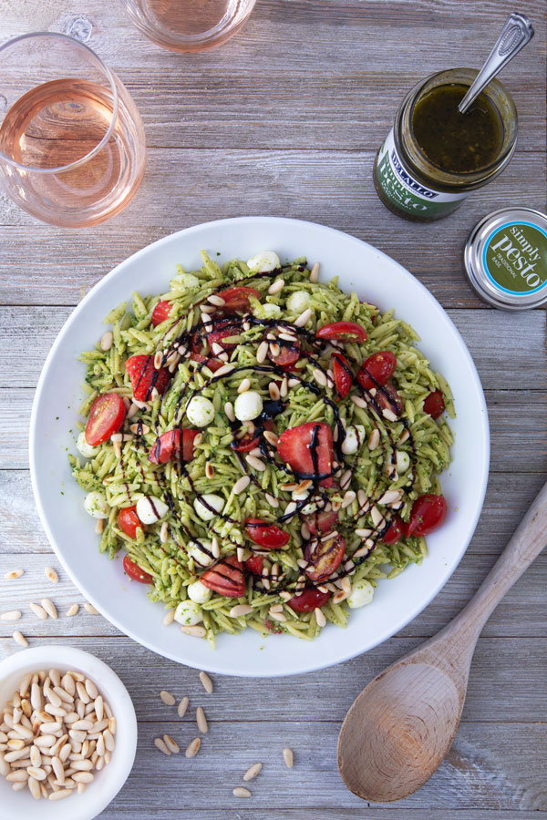Strawberry Caprese Orzo Bowl - DeLallo