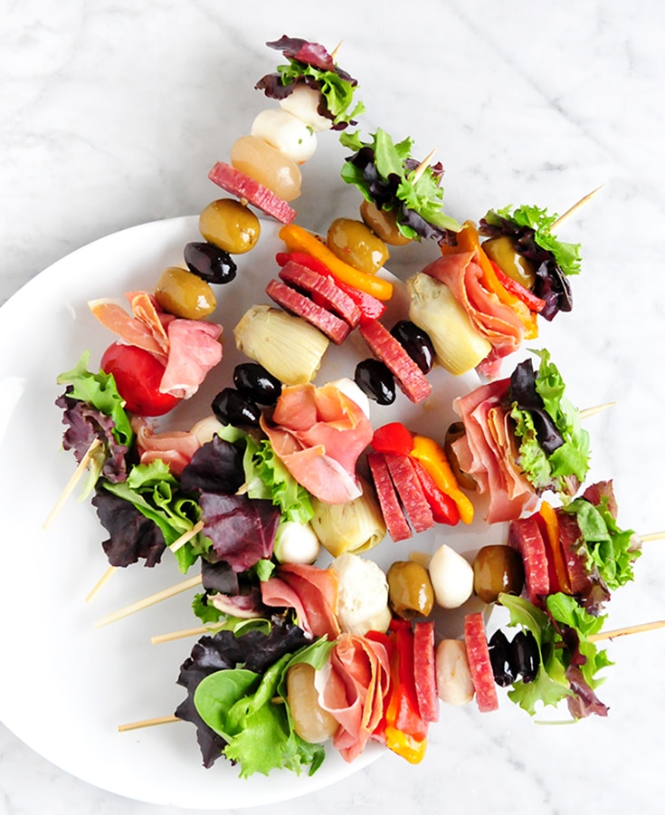 Antipasto Skewers - An easy, impressive party appetizer!