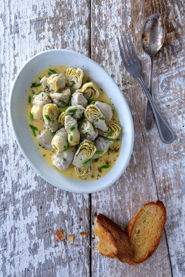 Image of Artichoke in Parmesan White Wine Sauce