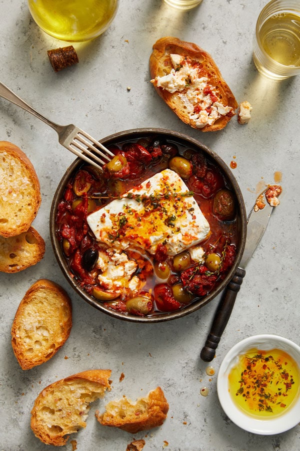 Baked Feta with Olives and Roasted Tomatoes - DeLallo
