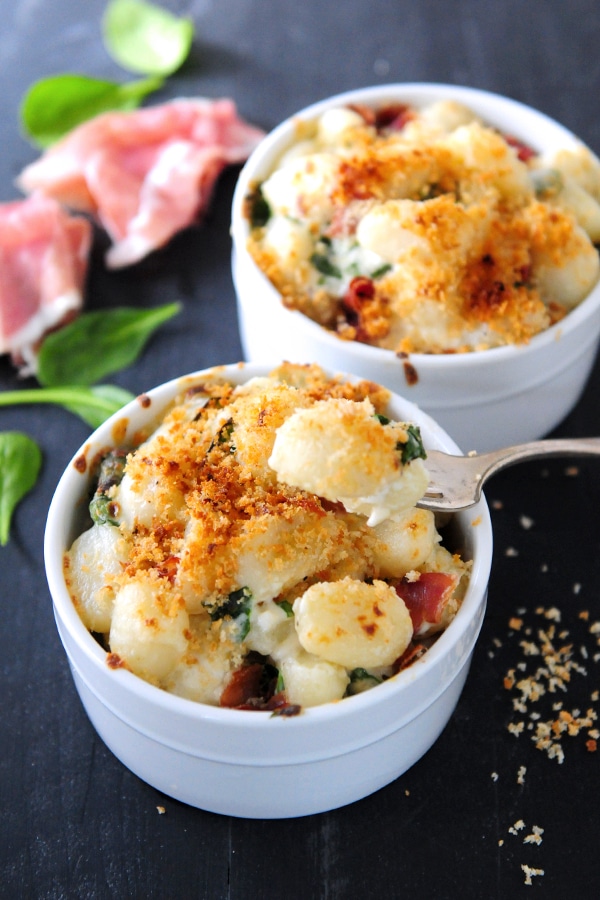 Baked Gnocchi with Prosciutto