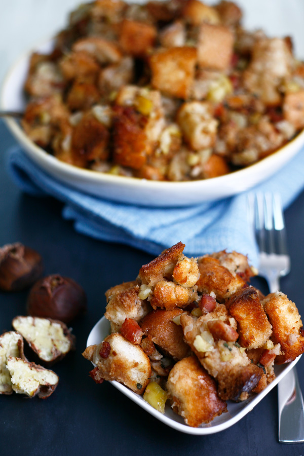 Image of chesnut, fennel and Italian sausage stuffing