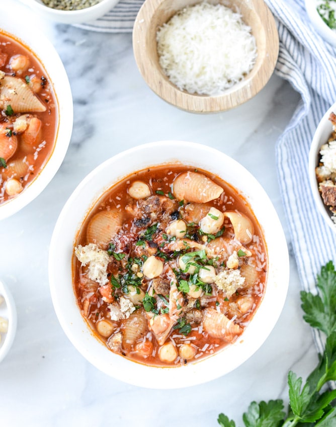 Image of Chickpea Pasta Soup