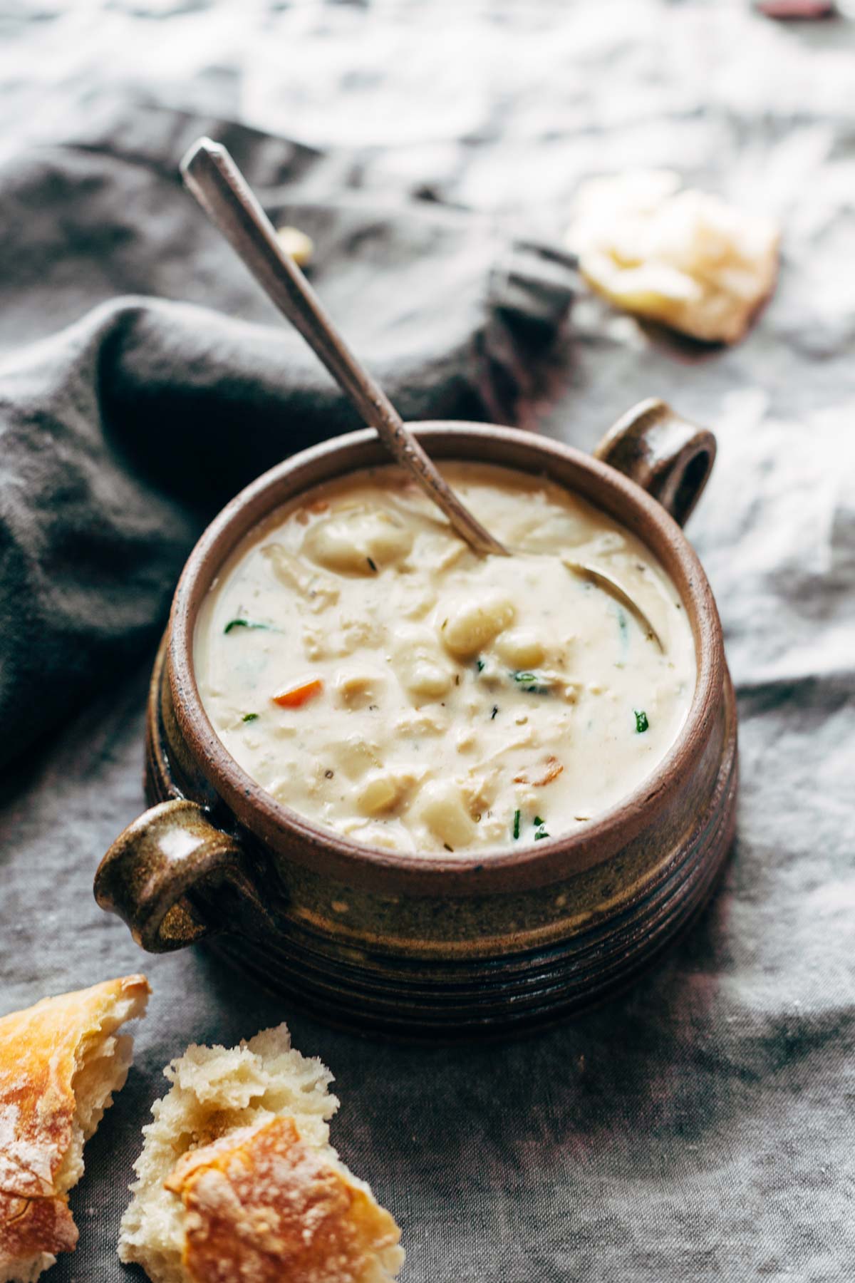 Chicken Gnocchi Soup in a Bowl