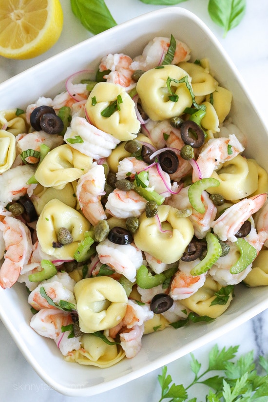 Image of Chiled Italian Shrimp and Tortellini Salad