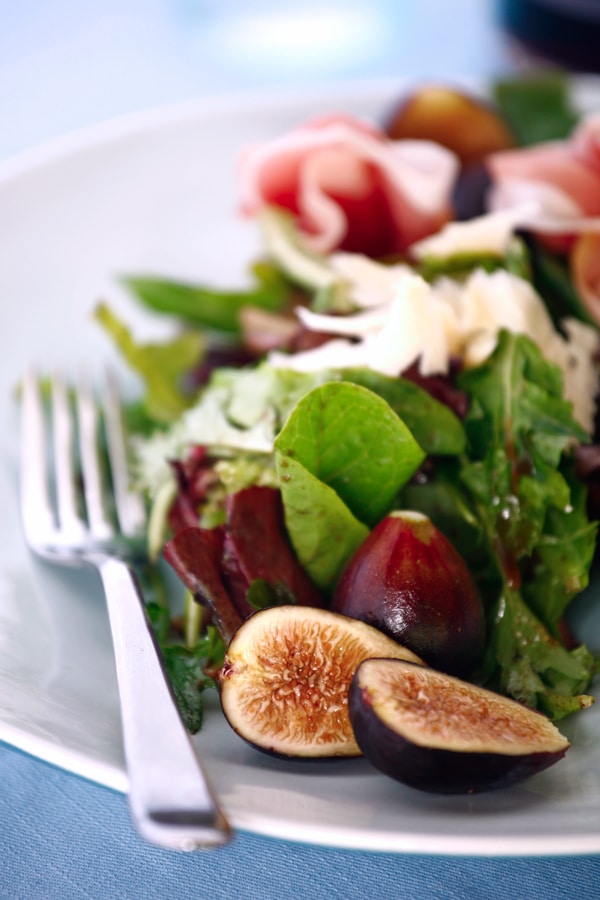 Fresh fig, prosciutto, and Parmigiano-Reggiano salad