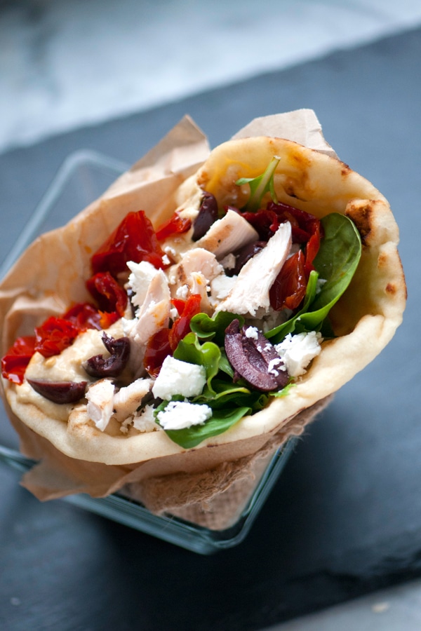 Greek Chicken Wrap in  Flour Tortilla 