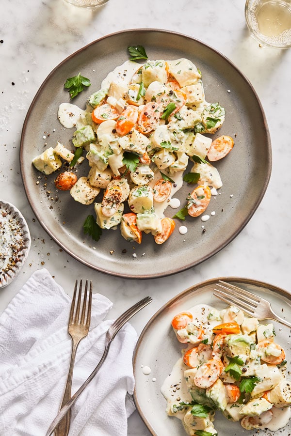 Hearts Of Palm And Avocado Salad With Creamy Lime Dressing Delallo