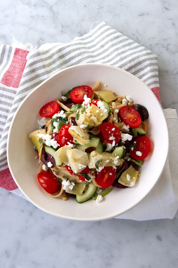 Garden Greek Hummus Pasta - DeLallo