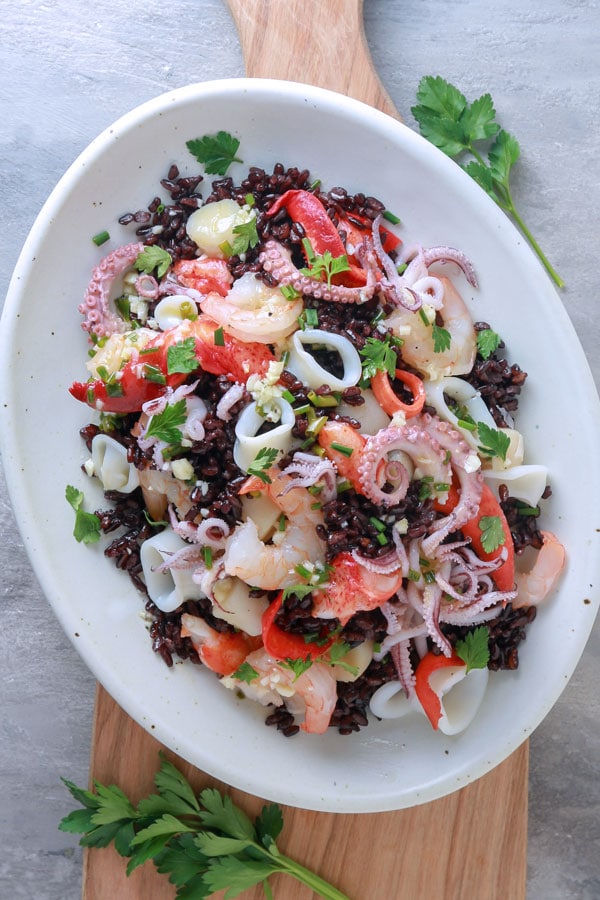 Image of Italian Black Rice and Seafood Salad