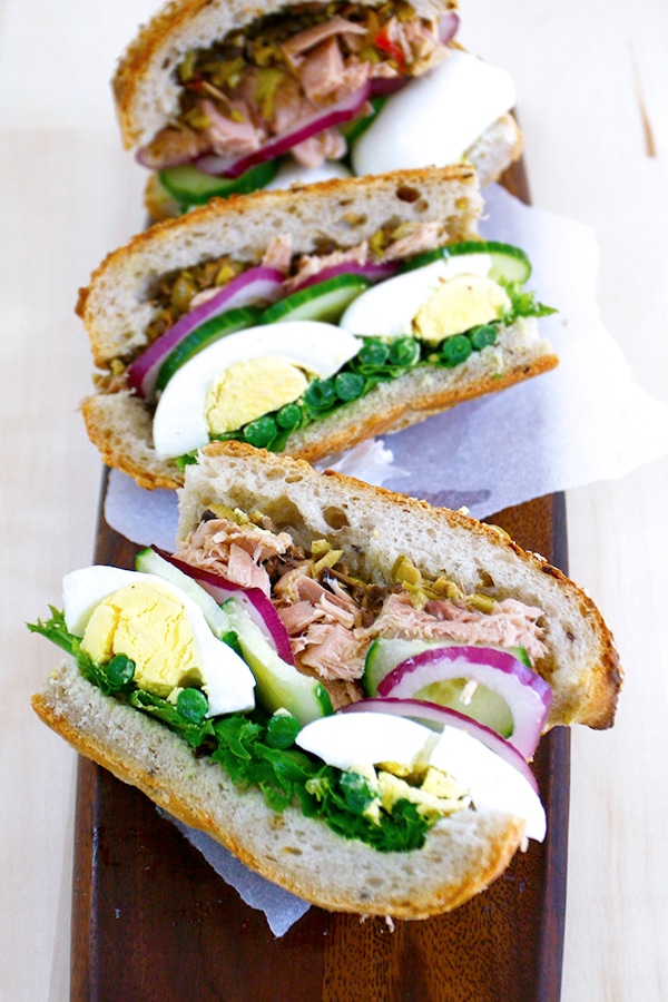 Image oF italian Tuna and Olive Bruschetta Sandwich