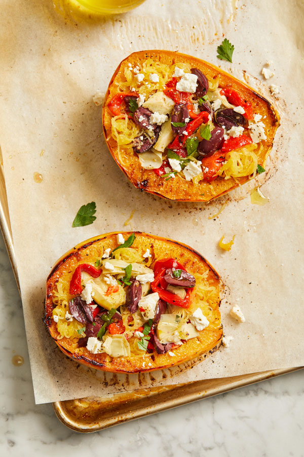 Image of Easy Mediterranean Spaghetti Squash Bowls