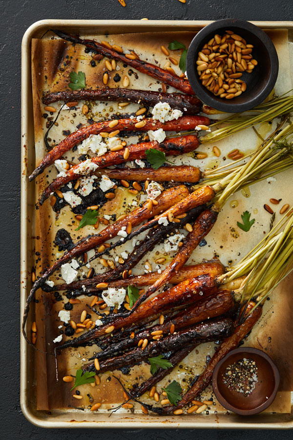 Oven-Roasted Carrots with Goat Cheese, Pine Nuts & Balsamic - DeLallo