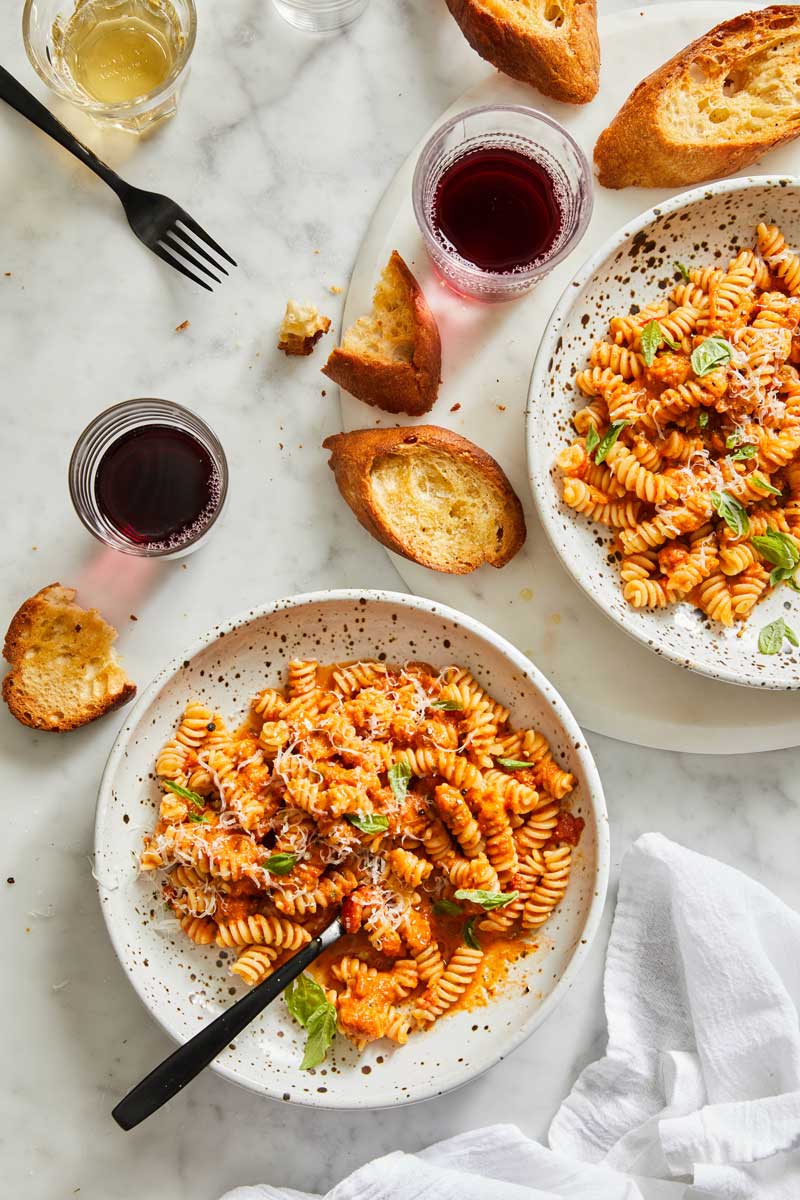 Spicy Vodka Sauce with Pesto DeLallo