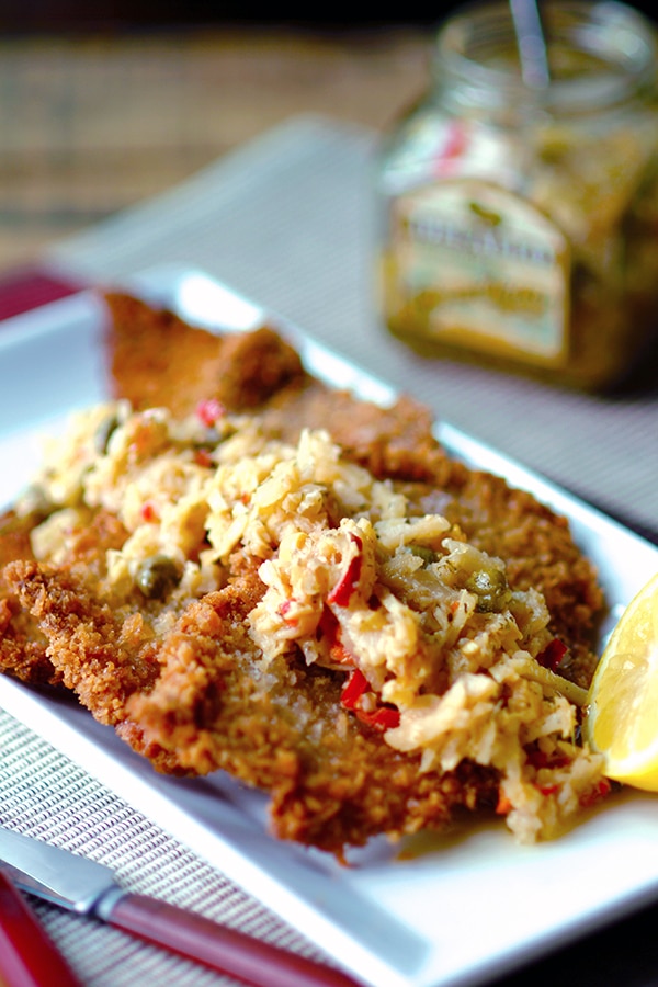 Image of Veal Milanese with artichokes