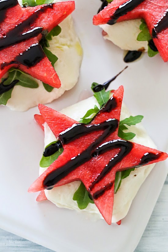 Image of Watermelon Caprese with Balsamic Glaze