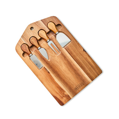 Tablecraft (79K) 13 x 7 1/2 Bread / Charcuterie Board with Knife Slot