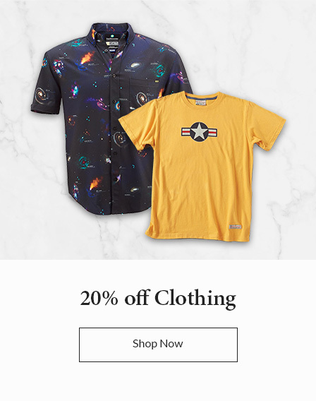 20% off Clothing - SHOP NOW