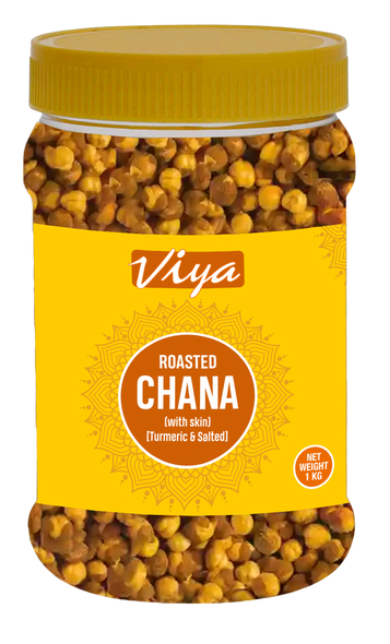 Roasted Chana w/skin TU/SLT Jar 1kg