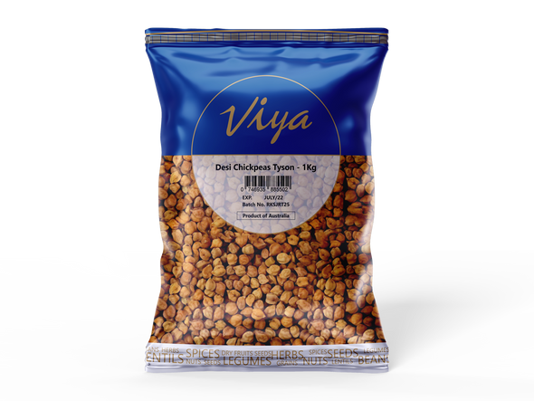Buy Desi Chickpeas (Brown Chana) 1kg Online in Australia – Viya's Online Grocery Store