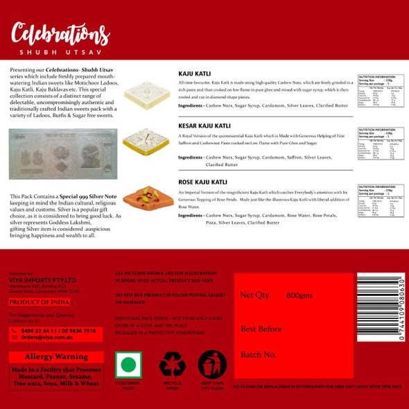 Shahi Kaju Katli Hamper  (800gm)